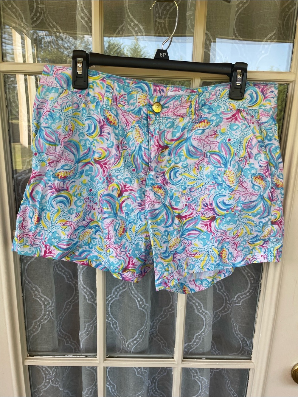 H&M Lilly Pulitzer Callahan Shorts Sz 12 Tropical Fish Print Resort 🌴 Vacation